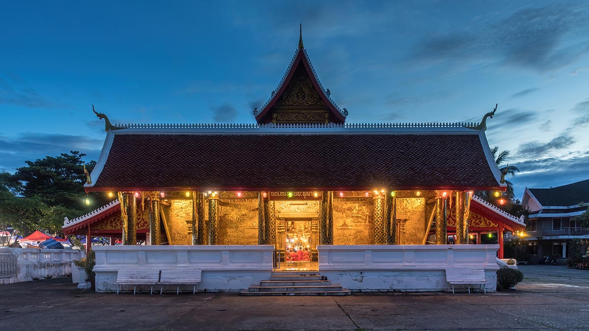 Luang Prabang temple Wat Mai Suwannaphumaham